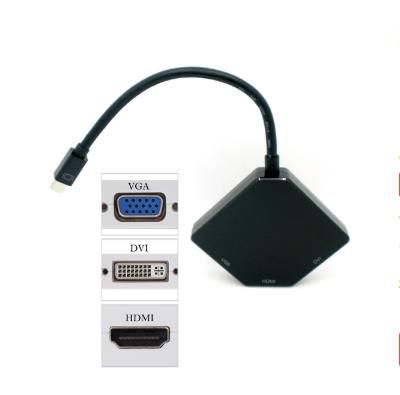Adaptateur HDMI DVI VGA vers Mini Displayport DP 3 en 1, con...
