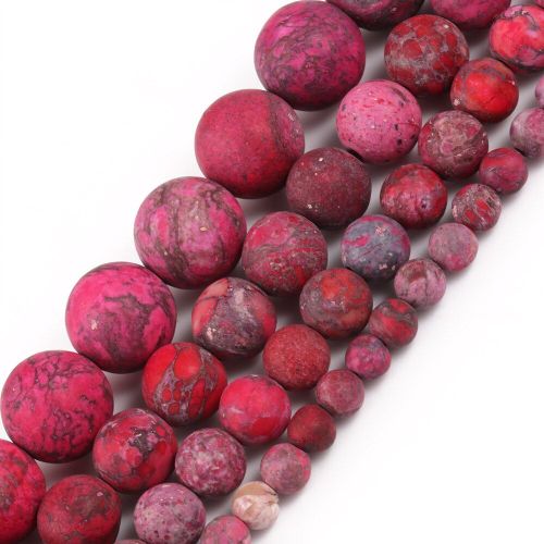 Perles Naturelles Pour La Fabrication De Bijoux, 15 ''4 10mm, Turquoise Américain Mat, Fuchsia Howlite, Perles Rondes Pour La Fabrication De Bracelets