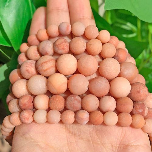 Perles Rondes En Pierre Naturelle Aventurine Rose Mat, Pour La Fabrication De Bijoux, Bracelet, Bricolage, 4/6/8/10mm