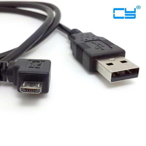 Câble Micro USB à angle droit 90 degrés, 5 broches mâle à USB, 5 pieds 1.5m pour téléphone portable et tablette 1M 1.5M 5M