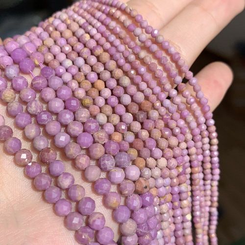Perles De Pierre Naturelle En Mica Violet, Petites Perles À Facettes Pour La Fabrication De Bijoux Faits À La Main, Bracelet 15 Pouces 2/3/4mm Minéral