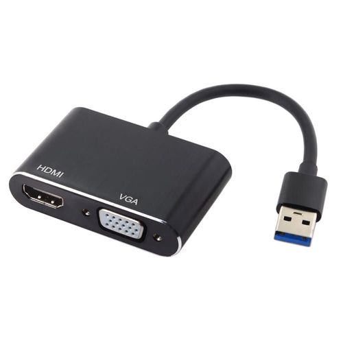 Adaptateur USB 3.0 et 2.0 vers HDMI et VGA, carte graphique externe pour ordinateur portable Windows Macbook