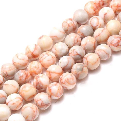 Perles De Jaspe En Réseau Rouge Naturel, Perles Rondes En Rhodonite Pour La Fabrication De Bijoux, Collier 15 ''6/8/10/12mm