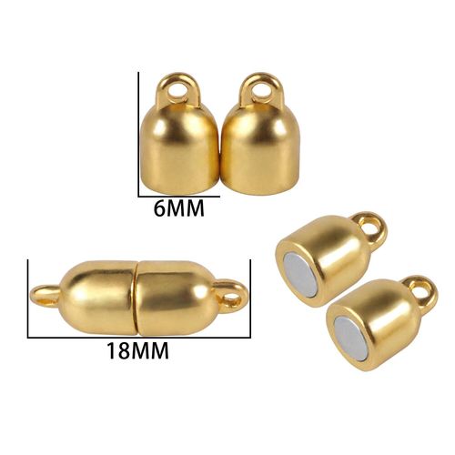 Fermoirs Magnétiques Puissants En Acier Inoxydable, Connecteurs De Fermoir D'extrémité Magnétique Pour Cordon En Cuir, Bracelet, Collier, Pour La Fabrication De Bijoux À Faire Soi Même
