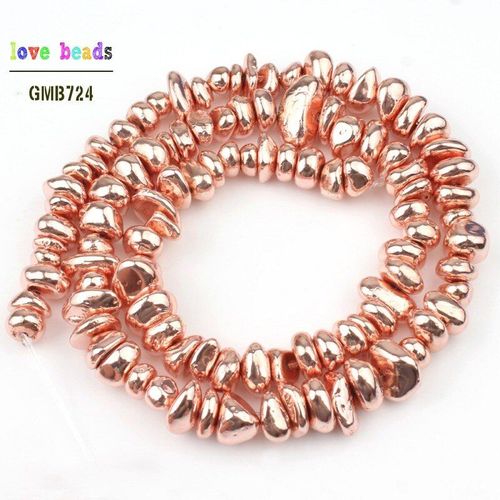 Perles Irrégulières En Hématite, Pierre Naturelle, Couleur Or Rose Argent, Pour Bracelet Perlé, Fabrication De Bijoux, 4 7mm