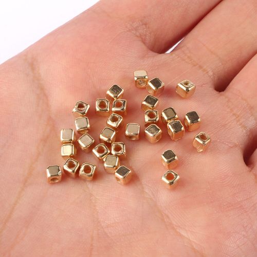 Perles De Rocaille En Plastique, Cubes Carrés De 3mm, En Vrac, Amples, En Acrylique, Pour Bricolage, Bracelet, Fournitures Pour La Fabrication De Bijoux, 500 Pièces