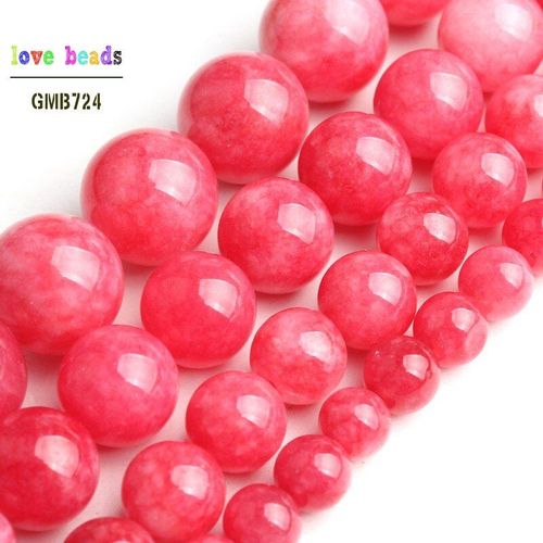 Perles De Pierre D'angélite Rouge, Rhodochrosite, Pour La Fabrication De Bijoux, Collier 15 ''brin 6/8/10/12mm