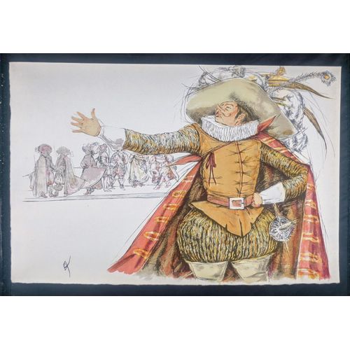 Lithographie Originale Cyrano De Bergerac Planche N° 15 R. Carrance Papier Japon