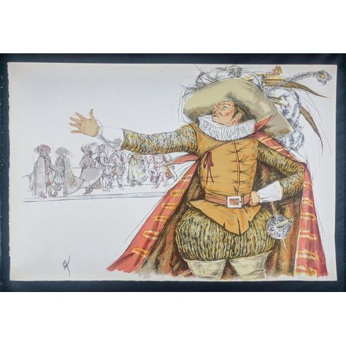 Lithographie Cyrano De Bergerac Planche N° 15 R. Carrance Papier Vélin D’Arches