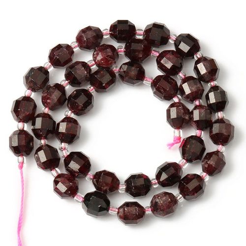 Perles Minérales En Pierre Naturelle Grenat, 8mm, Rouge Foncé, En Vrac, Pour La Fabrication De Bijoux, Bracelet, Collier, 15 Pouces