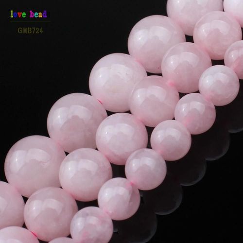 Perles Rondes En Quartz Rose De Madagascar, 6/8/10mm, Pour Bricolage, Bracelet Perlé, Fabrication De Bijoux, 7.5 Pouces, Pour Couture