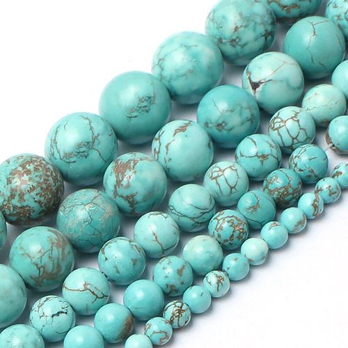 Perles Rondes En Pierre Naturelle ¿Il De Tigre, Amazonite, Lave, Turquoises, Agates, Pour La Fabrication De Bijoux, Bracelet Fait À La Main, 15 Pouces