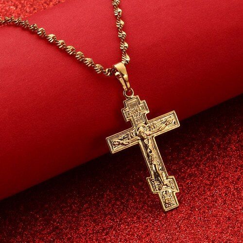 Pendentif De Croix Éternelle Pour Collier, Bijoux D'église Chrétienne, De Russie, De Grèce Et D'ukraine, Cadeau