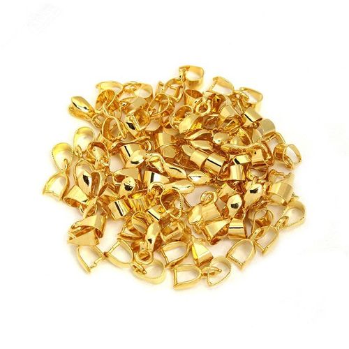Fermoirs À Pendentifs Plaqués Rhodium Or Argent, 20 Pièces/Lot, Connecteurs De Clips Pour La Fabrication De Bijoux, Bricolage Collier Fermoir 6x15mm