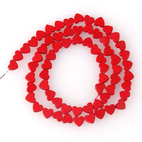 Perles Rondes Multicolores En Hématite, Caoutchouc Naturel, En Forme De C¿Ur, 6/8mm, Pour La Fabrication De Bijoux, Bracelet, 15 Pouces