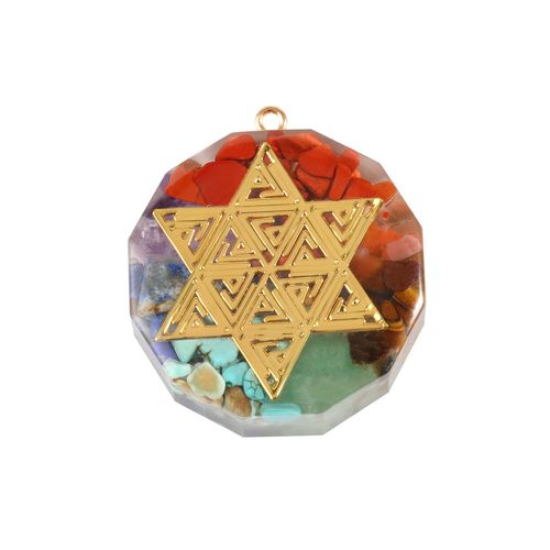 Pendentif En Orgonite Om Pour La Méditation, Collier De Protection, Symbole Chakra, Énergie De Guérison, Bijoux En Résine, Fait À La Main