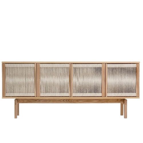 Paris Prix - Buffet Design 4 Portes "Lilla" 180cm Naturel