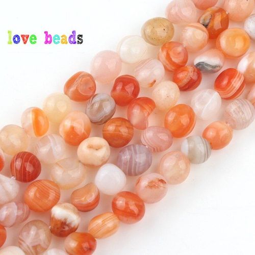 Perle Naturelle Irrégulière Perse Rouge À Rayures, 5 7mm, Perles En Pierre D'agate Pour La Fabrication De Bijoux, Bracelet Bricolage, Agate Sardonyx Du Botswana