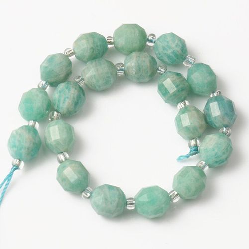 Perles Minérales D'amazonite Naturelle, 8mm, En Vrac, Pour La Fabrication De Bijoux, Bracelet, 7.5 Pouces