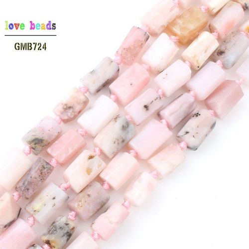 Bracelets En Opale Rose Cylindrique Pour Femmes, 8x11mm, 7.5 Pouces, Fabrication De Bijoux, Collier