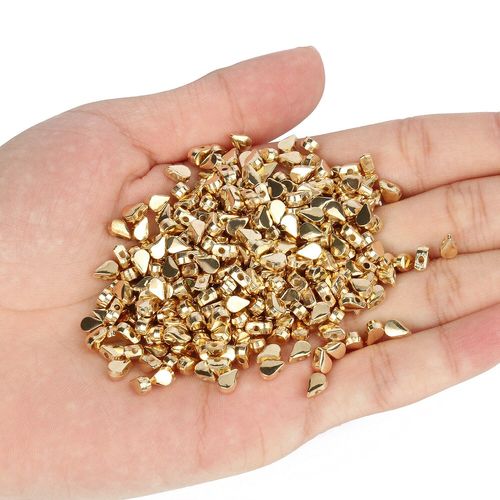 Perles En Plastique Ccb En Forme De Phalanx 4mm, Couleur Or Argent, Perles D'espacement Amples Pour La Fabrication De Bijoux, Accessoires Pour Bracelet À Faire Soi Même