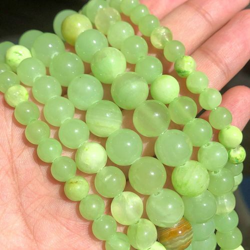 Perles Rondes En Pierre Naturelle De Jades Vertes, Pour La Fabrication De Bijoux, Collier Et Bracelet, 15 Pouces, Brin 4/6/8/10/12mm