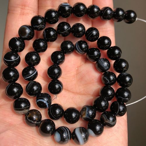 Pierres Naturelles En Hématite Noire, ¿Il De Chat, Perles Minérales Rondes, Pour La Fabrication De Bijoux, Travaux D'aiguille, Bracelets À Faire Soi Même, 15 Pouces