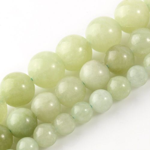 Perles Rondes En Pierre Naturelle De Jades Vert Clair, 6/8/10mm, Pour La Fabrication De Bijoux, Bracelets, Collier, 15 Pouces, Vente En Gros