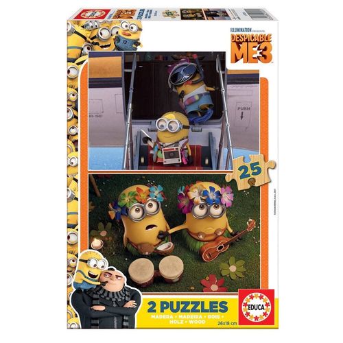 2 Puzzles Bois De 16 Pieces Moi Moche Et Mechant 3