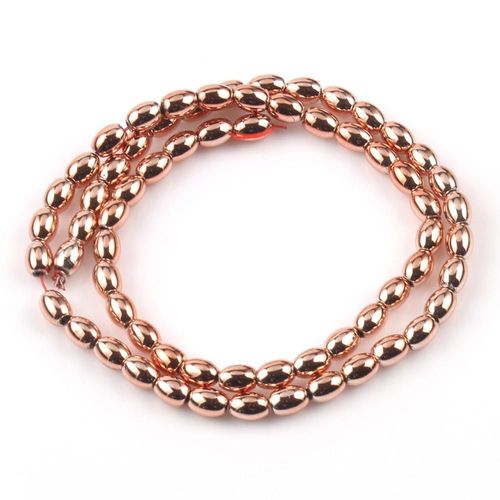 Perles En Hématite Naturelle Multicolore En Forme De Riz, 4x5mm, En Vrac, Pour La Fabrication De Bijoux, Accessoires Pour Colliers Et Bracelets, 15 Pouces