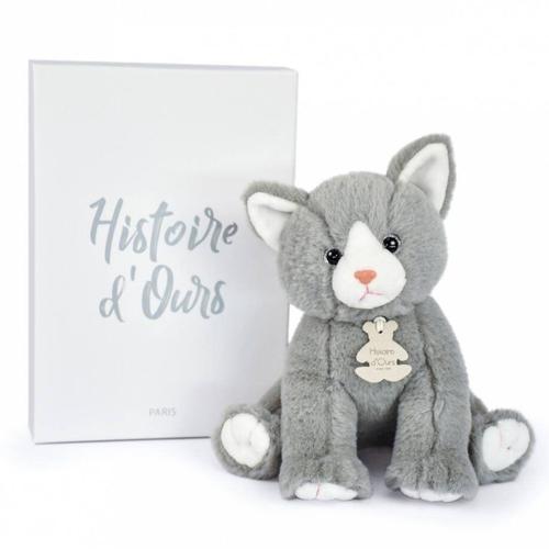 Peluche Bébé Chat - Gris Perle