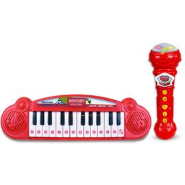 Bontempi Queue De Jouet De Piano Pour Enfants Avec Et Tabouret Micro 31  Clés Argenté