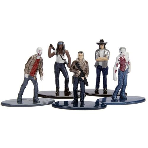 Pack De 5 Figurines Nano Metalfigs Walking Dead