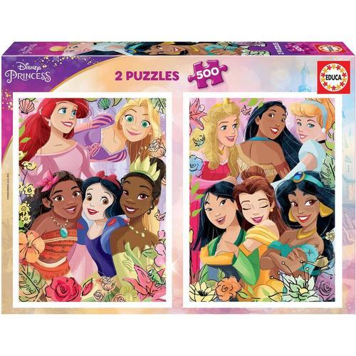 2 Puzzles De 500 Pieces - Disney Princess