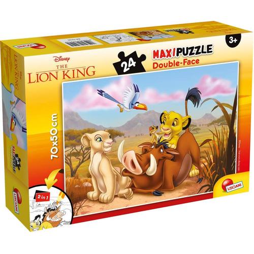 Disney Puzzle Double Face Maxi Floor 24 Pieces - Lion King - Le Roi Lion