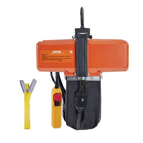 Palan Électrique à Chaîne-VEVOR-Capacité de Charge 499 kg- Hauteur de Levage Max 4,5 m, 580 W-pour Garage, Atelier, Hôtel, Maison