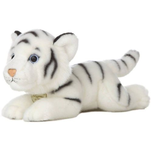 Peluche Miyoni Grand Tigre Blanc - 28 Cm
