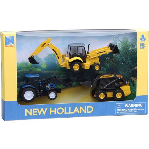 Coffret 3 Engins New Holland Die Cast Window Box