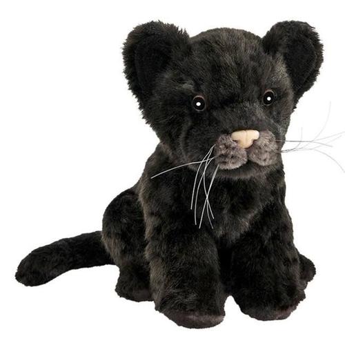 Peluche Jaguar Noir Bébé Assis 18 Cm