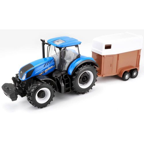 1/32 Tracteur T7.315 New Holland Avec Remorque - Collection Ferme