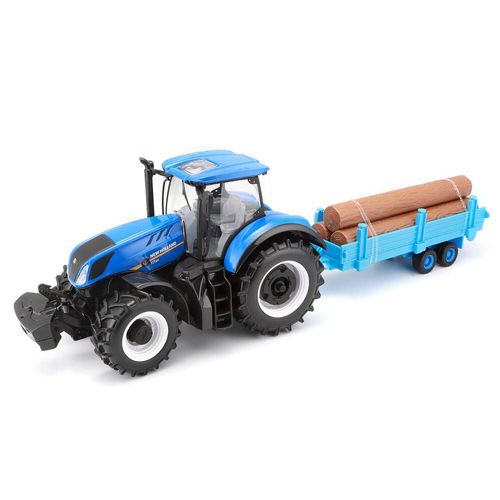 1/32 Tracteur T7.315 New Holland Avec Remorque - Collection Ferme