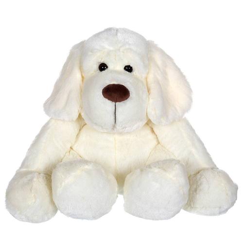 Peluche Chien Flatoutou 50 Cm Blanc