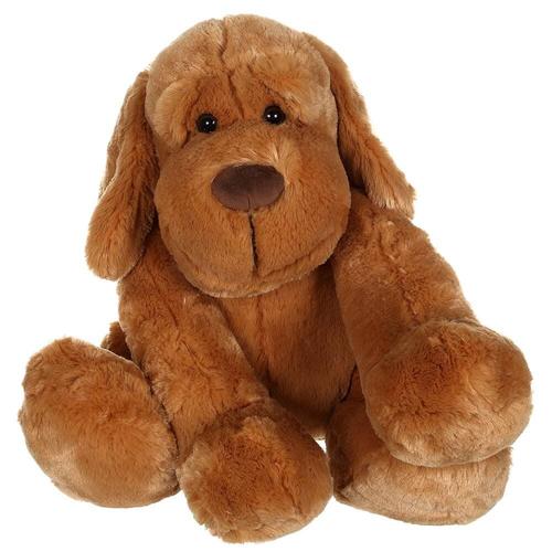 Peluche Chien Flatoutou 50 Cm Roux