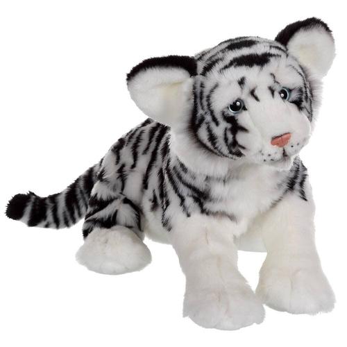 Peluche Fauve Allongé 30 Cm - Tigre Blanc