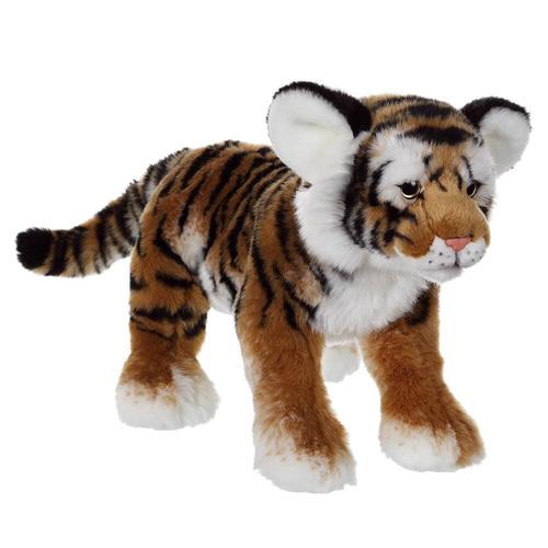 Peluche Fauve Allongé 30 Cm -Tigre Brun