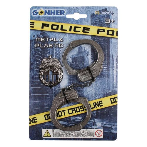 Blister Menottes Police Metal