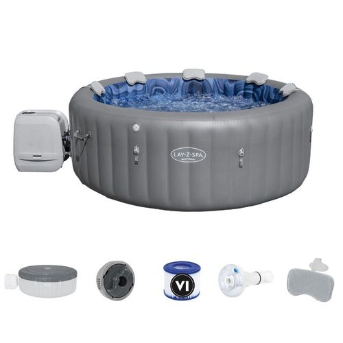 Bestway - Jacuzzi - Lay-Z-Spa - Santorini HydroJet Pro - Gonflable - Y compris appartenir - Ø216cm x 80cm