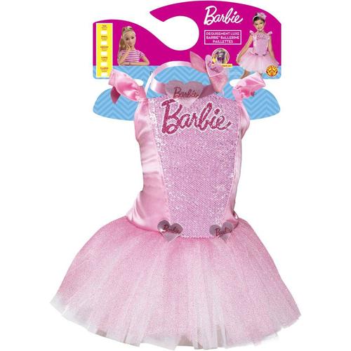 Déguisement Luxe Barbie Ballerine Paillettes - S 3-4 Ans