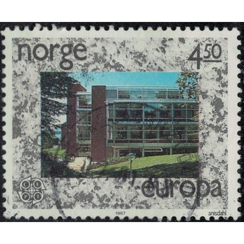 Norvège 1987 Oblitéré Used Architecture Bâtiments Europa Y&t No 922 Su