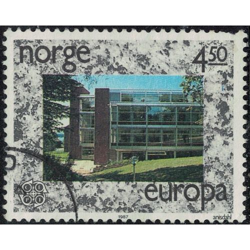 Norvège 1987 Oblitéré Used Architecture Bâtiments Europa Y&t No 922 Su